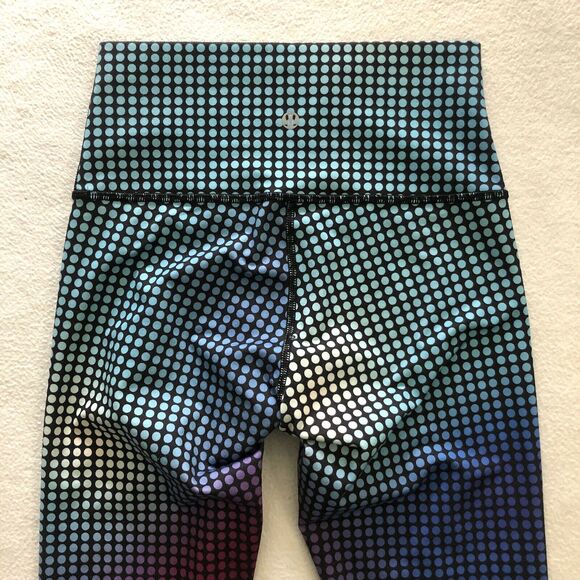 Lululemon Cosmic Dot White Multi 7/8 High Times Pant Full-On Luon Leggings 4 - Picture 6 of 7